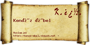 Kenéz Ábel névjegykártya