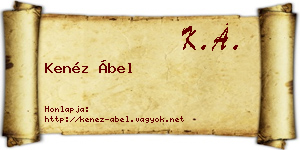 Kenéz Ábel névjegykártya
