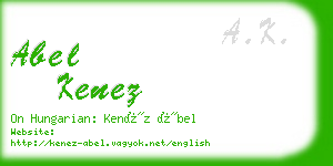 abel kenez business card